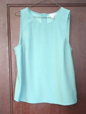 J Crew Mint Green Sleeveless Blouse